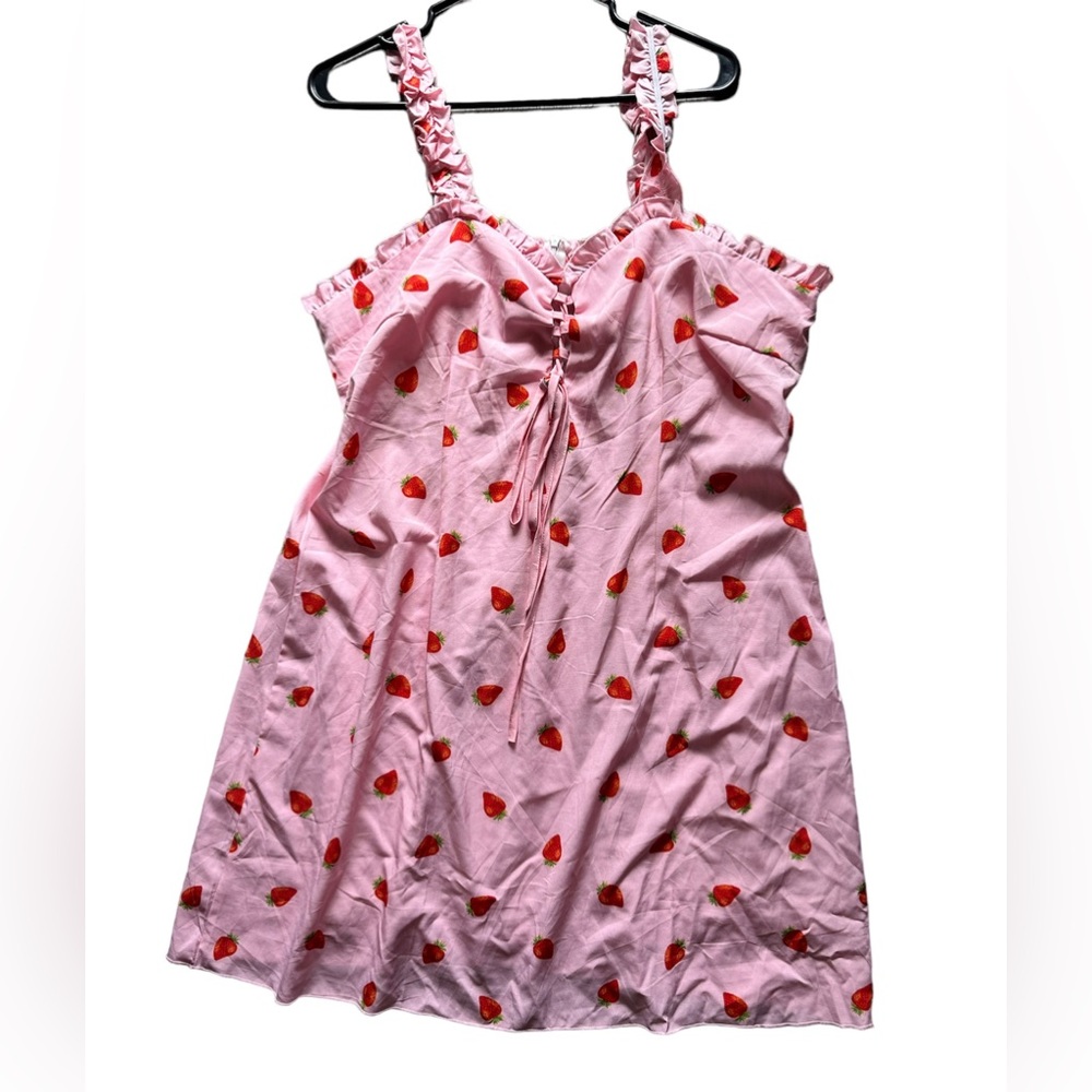 1XL Pink strawberry dress